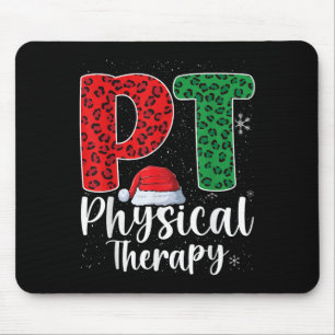 Physical Therapy Christmas Santa Hat Pt Therapist  Mouse Pad