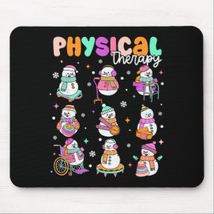 Physical Therapy Christmas Shirt Pt Christmas Snow Mouse Pad