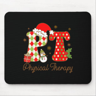 Physical Therapy Christmas Snowman Nurse Crew Mouse Pad