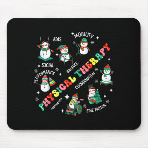 Physical Therapy Christmas Snowman Pt Physical The Mouse Pad