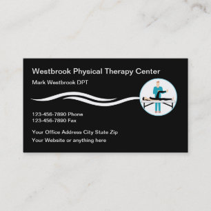 Physical Therapy Clinic Modern Business Cards