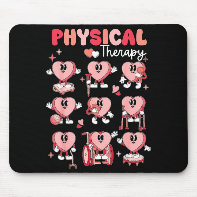 Physical Therapy Cute Candy Heart Valentines Pt Th Mouse Pad (Front)