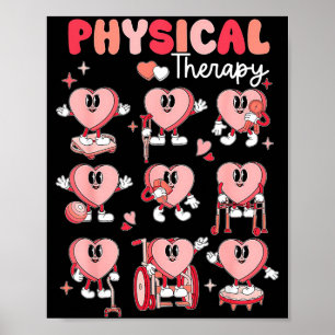 Physical Therapy Cute Candy Heart Valentines Pt Th Poster