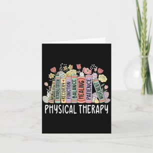 Physical Therapy Floral Book Easter PT Physical Card