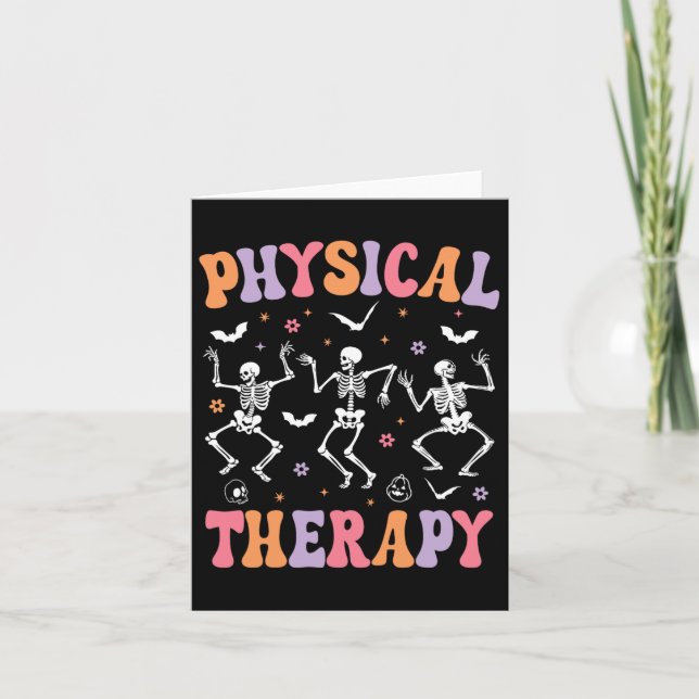 Physical Therapy Halloween Fun Physical Therapist  Card (Front)