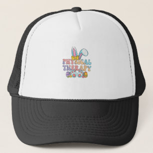 Physical Therapy Happy Easter Bunny Eggs PT Therap Trucker Hat