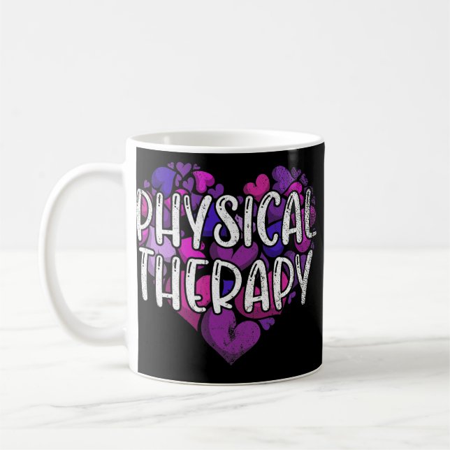 Physical Therapy Heart PT Physiotherapy Physical Coffee Mug (Left)