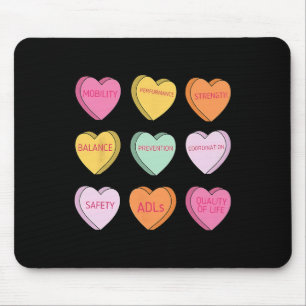 Physical Therapy Hearts Candy Valentine Day Pt The Mouse Pad