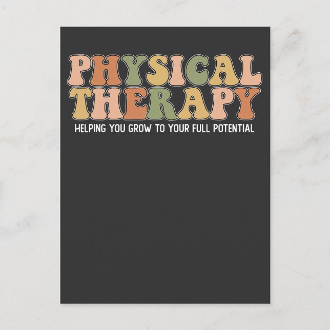Physical Therapy Helping You Grow To Your Full Pot Invitation Postcard (Front)