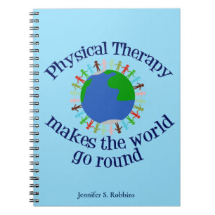 Physical Therapy Inspirational Quote Monogram PT Notebook