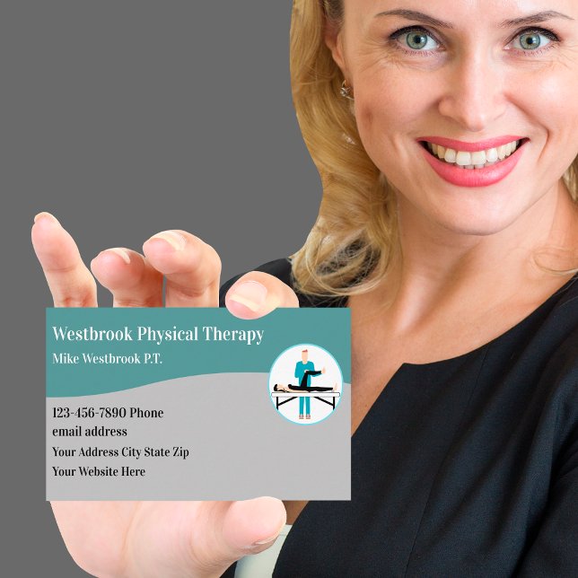 Physical Therapy Modern Business Card (Creator Uploaded)