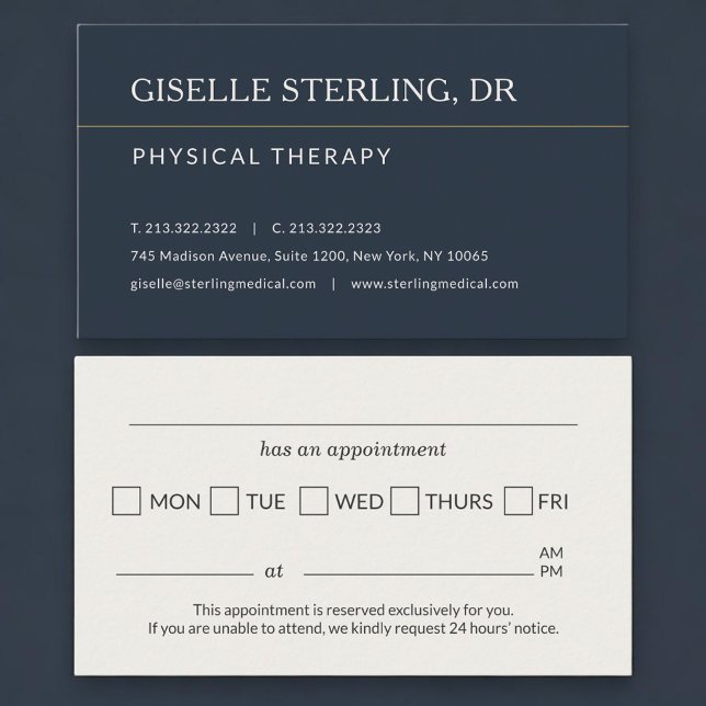 Physical Therapy Office Appointment Reminder Card (Creator Uploaded)