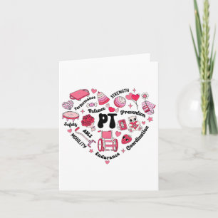 Physical Therapy Paediatrics Pt Heart Valentine's  Card