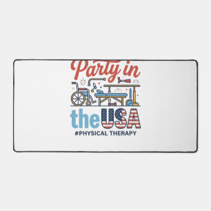 Physical Therapy Party in the USA Vintage T-Shirt_ Desk Mat