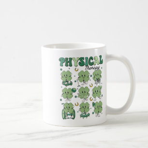 Physical Therapy Pt Funny Shamrock St Patricks Day Coffee Mug