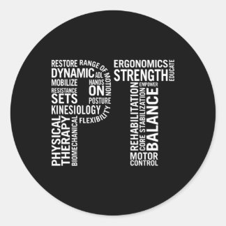 Physical Therapy Pt Month Physical Therapist Classic Round Sticker