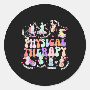 Physical Therapy Pt Physical Therapist Easter Day  Classic Round Sticker