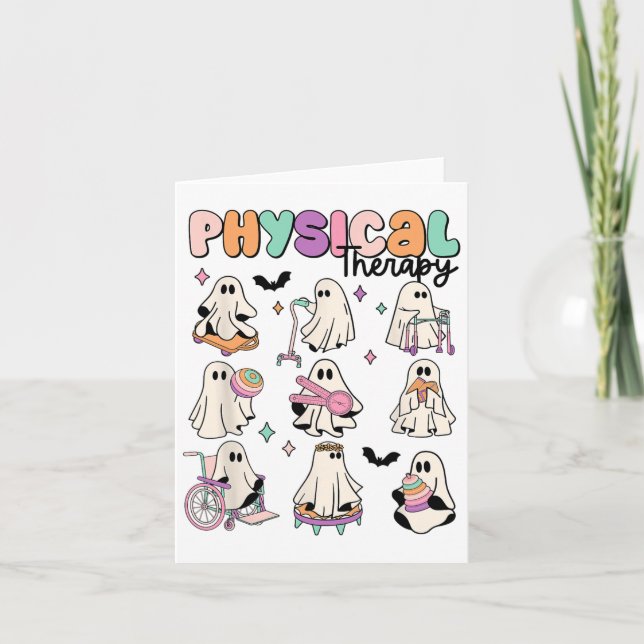 Physical Therapy Pt Physical Therapist Halloween C Card (Front)