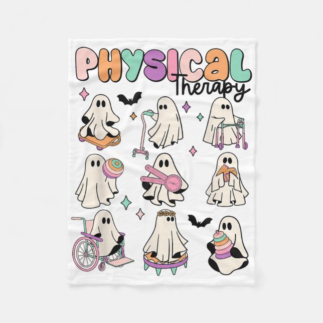 Physical Therapy Pt Physical Therapist Halloween C Fleece Blanket (Front)