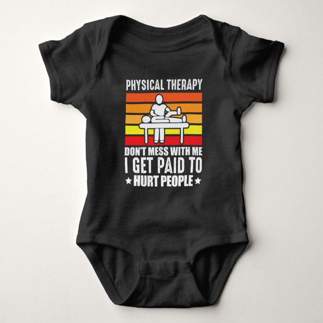 Physical Therapy PT physio massage assistant Baby Bodysuit (Front)
