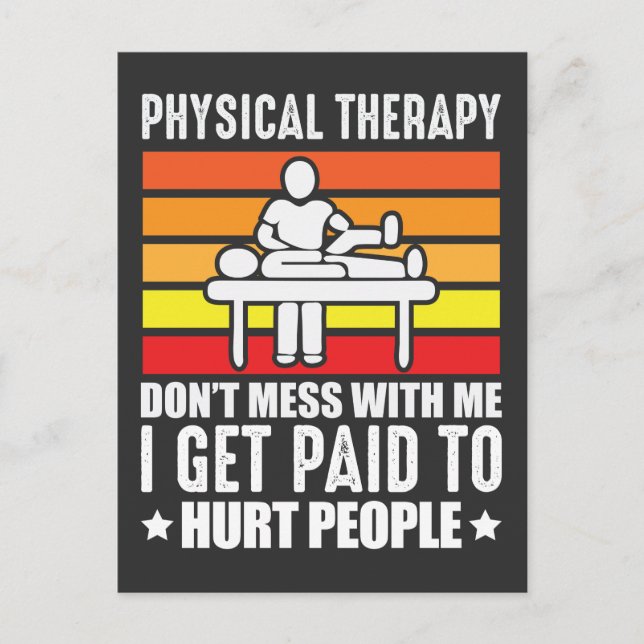 Physical Therapy PT physio massage assistant Postcard (Front)