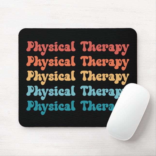 Physical Therapy PT Retro PT Grad Gifts Mouse Pad (With Mouse)