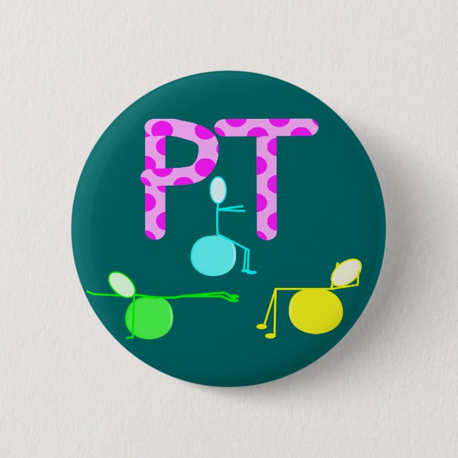 Physical Therpist Gifts With Unique Graphics 6 Cm Round Badge (Front)