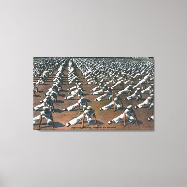 Physical Training Program for Recruits - US Navy Canvas Print (Front)