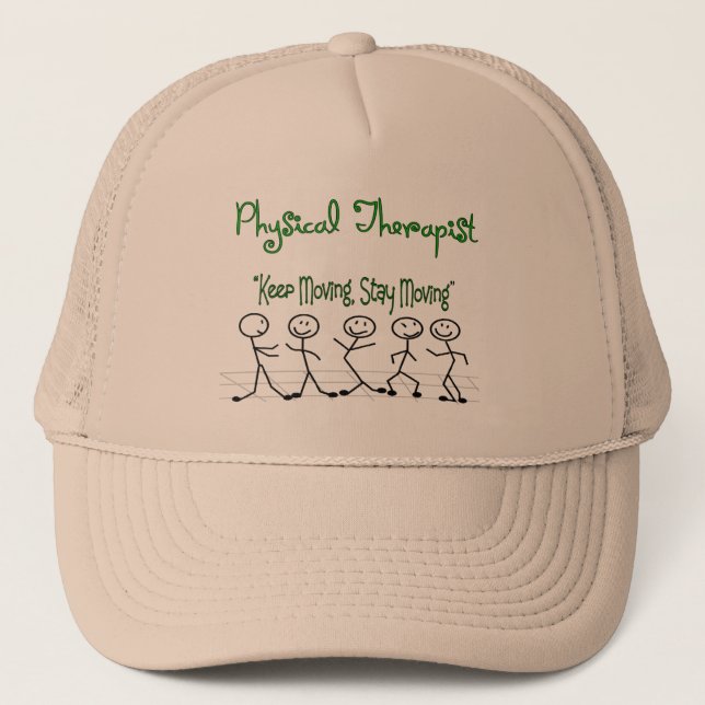 physicall Therapist Stick People Trucker Hat (Front)