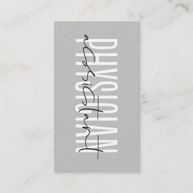 Physician Assistant Business Card (Front)