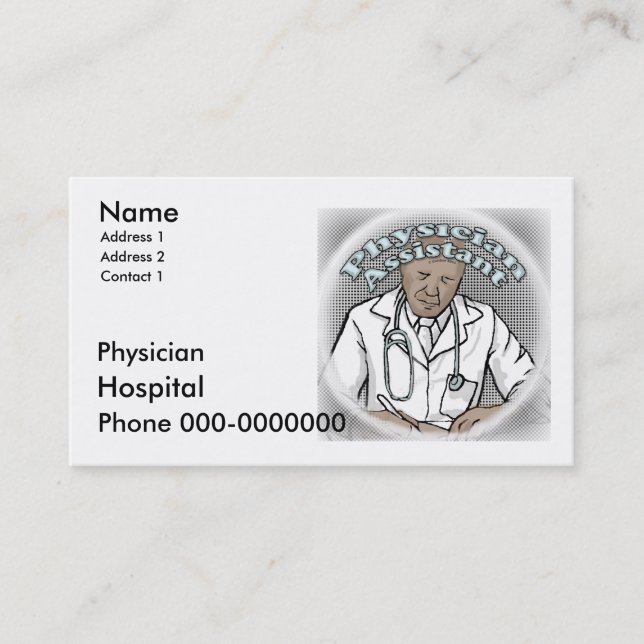 Physician Assistant Business Cards (Front)