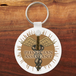 Physician Assistant Caduceus Basic Round Keychain