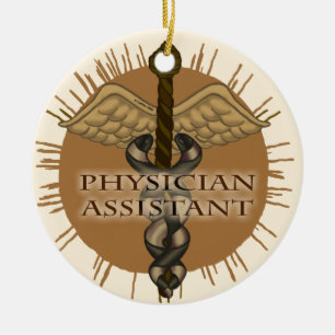 Physician Assistant Caduceus Ceramic Tree Decoration