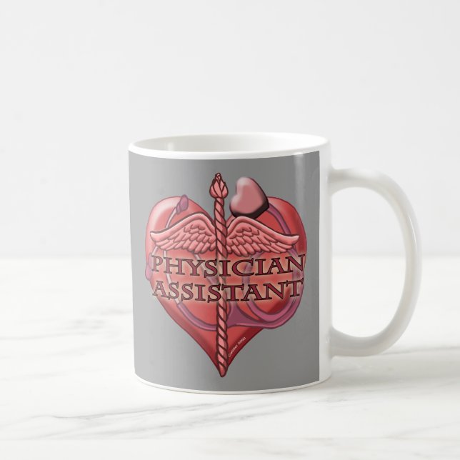 Physician Assistant Caduceus Heart  Mug (Right)