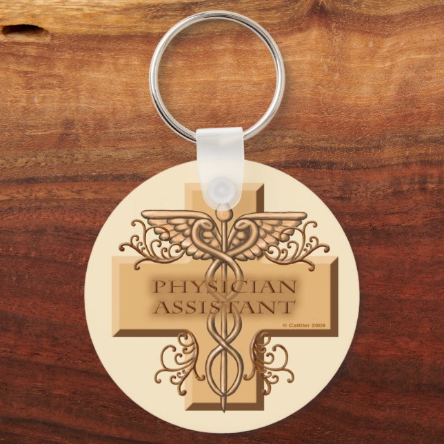 Physician Assistant custom name  key chain (Front)