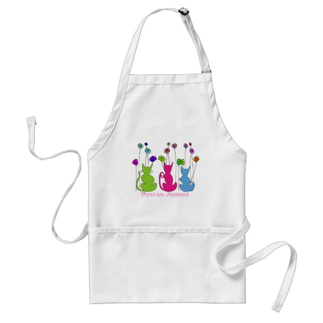 Physician Assistant Gifts Whimsical Cats Design Standard Apron (Front)