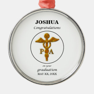 Physician Assistant Graduation Congratulations Metal Tree Decoration