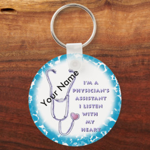 Physician Assistant Heart Key Ring