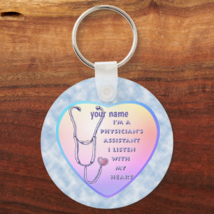 Physician Assistant Heart Key Ring