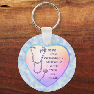 Physician Assistant Heart Key Ring