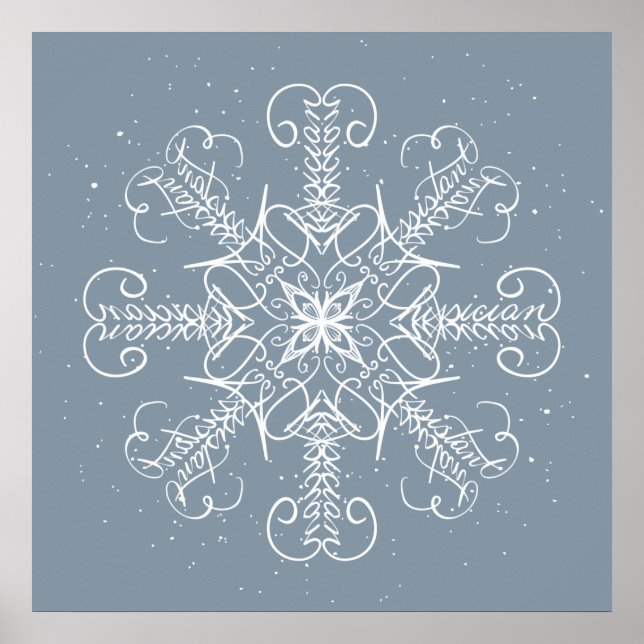 Physician Assistant - Job Career Snowflake Art Poster (Front)