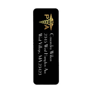 Physician Assistant PA Graduation Black Gold