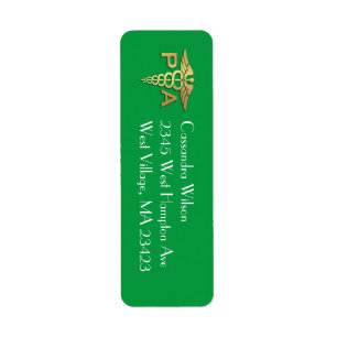 Physician Assistant PA Graduation Green Gold