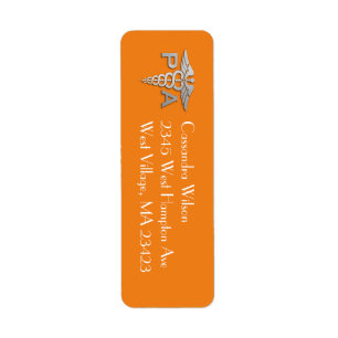 Physician Assistant PA Graduation Orange Silver