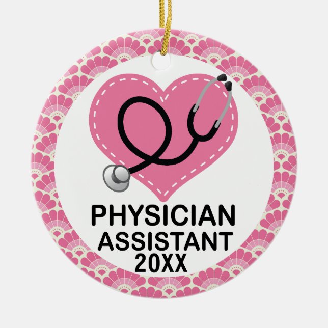 Physician Assistant Personalised Gift Ornament (Front)