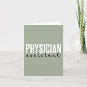Physician Assistant Physician Associate PA School Card