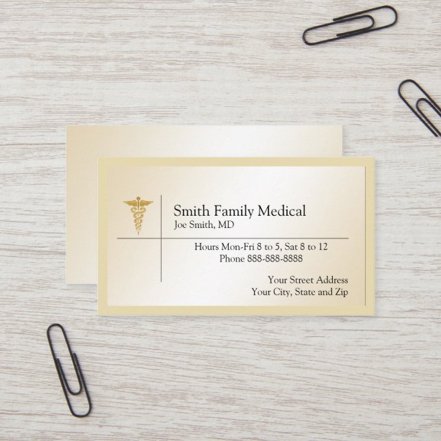 Physician Business Card (Front/Back In Situ)