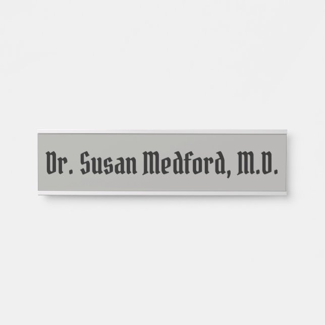 Physician Doctor Hanging Door Sign Name Plate (Front)