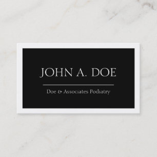 Physician Doctor MD Medical Black Banner W/W Business Card