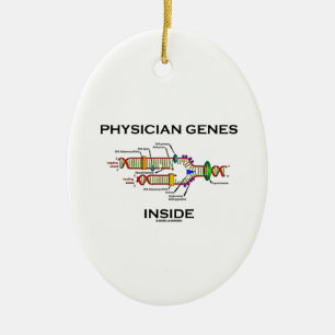 Physician Genes Inside (DNA Replication) Ceramic Tree Decoration